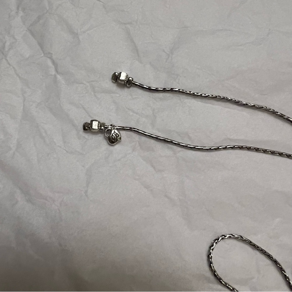 Brighton SOL Blue Orange and Brown Beaded Silverplated Adjustable Necklace New - Picture 5 of 8